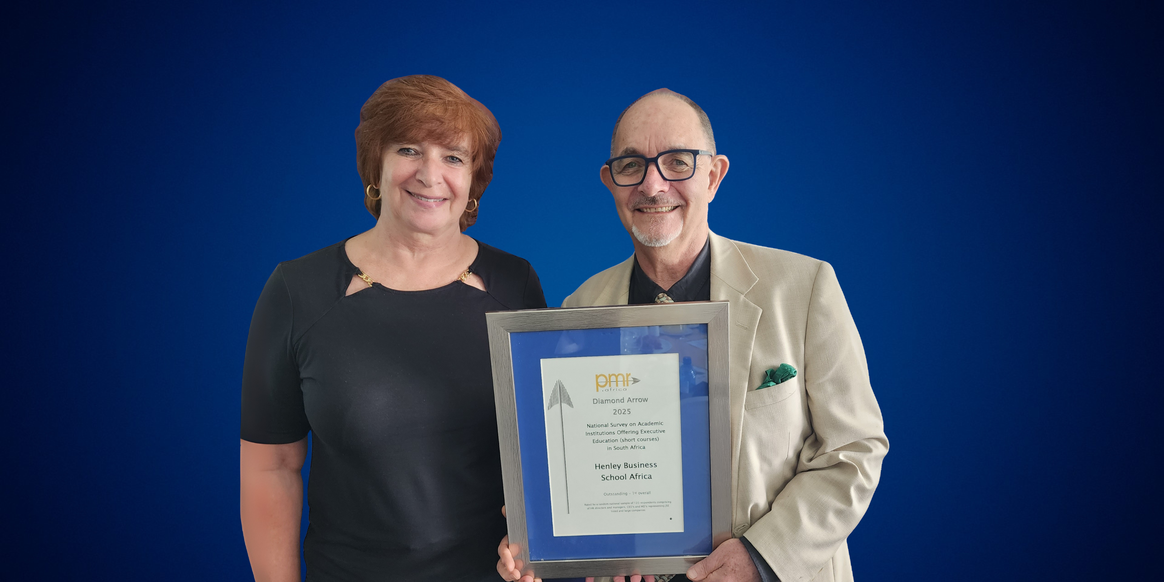 Linda Buckley and Jon Foster-Pedley with PMR award